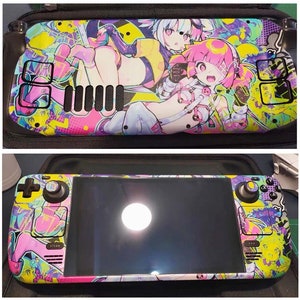 Anime Girls Steam Deck Skin-Cute Steam Deck Sticker-Steam Deck Oled Console Decal-Steam Deck Accessories-Vinyl Full Set Protective Cover