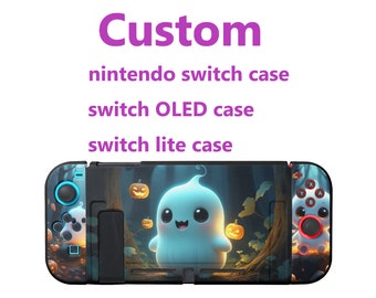 Custom Nintendo Switch Case-Personalized Nintendo Switch Oled Shell-Anime Switch Lite Case Cover-Dockable Cute GhostSwitch Accessories