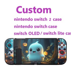 Custom Nintendo Switch 2 Case-Personalized Nintendo Switch Shell-Anime Switch Oled Case Cover-Dockable Cute Ghost Switch Lite Accessories