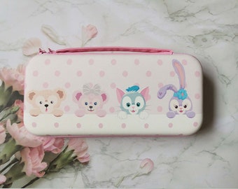 Cute Nintendo Switch Carrying Case -Nintendo Switch Case- Bear Rabbit Switch Joy-Con Protective Case - Switch Oled Case Accessories