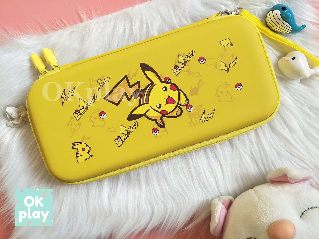 Switch OLED Protective Case, Switch OLED Pokemon Case with 8 in 1