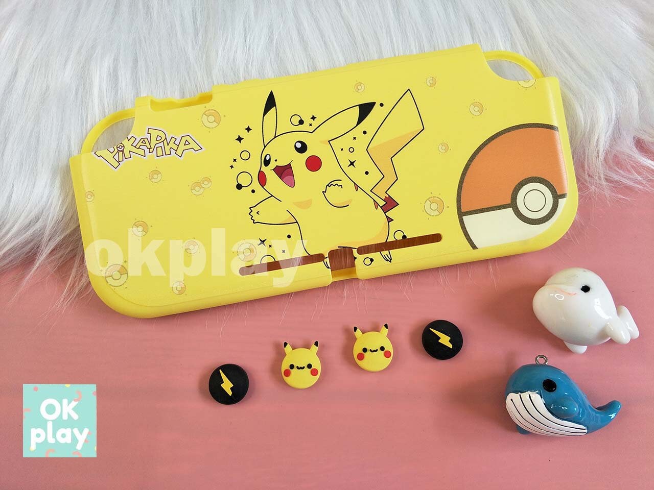 Cute Cartoon Japanese Yellow Pokemon Pikachu Blue Turtle Nintendo Switch  Shell Protection Cover –