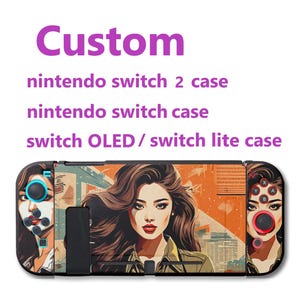 Custom Nintendo Switch 2 Case-Personalized Nintendo Switch Oled Shell-Anime Switch Case Cover-Dockable Cute Girls Switch Lite Accessories