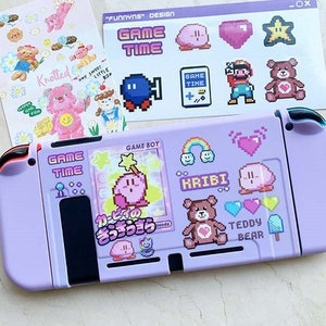 Leuke Nintendo Switch Case - Paars Zachte Nintendo Switch Shell- Switch Beschermhoes-Vervangende Shell voor Nintendo Joy Con