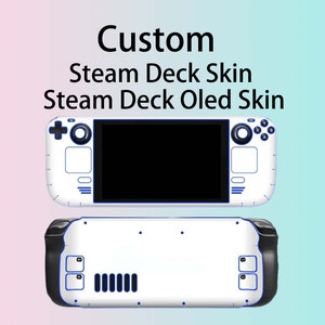 Custom Steam Deck Skin-Personalized Steam Deck Oled Sticker-Steam Deck Console Decal-Steam Deck Accessories-Vinyl Steam Deck Full Set Cover