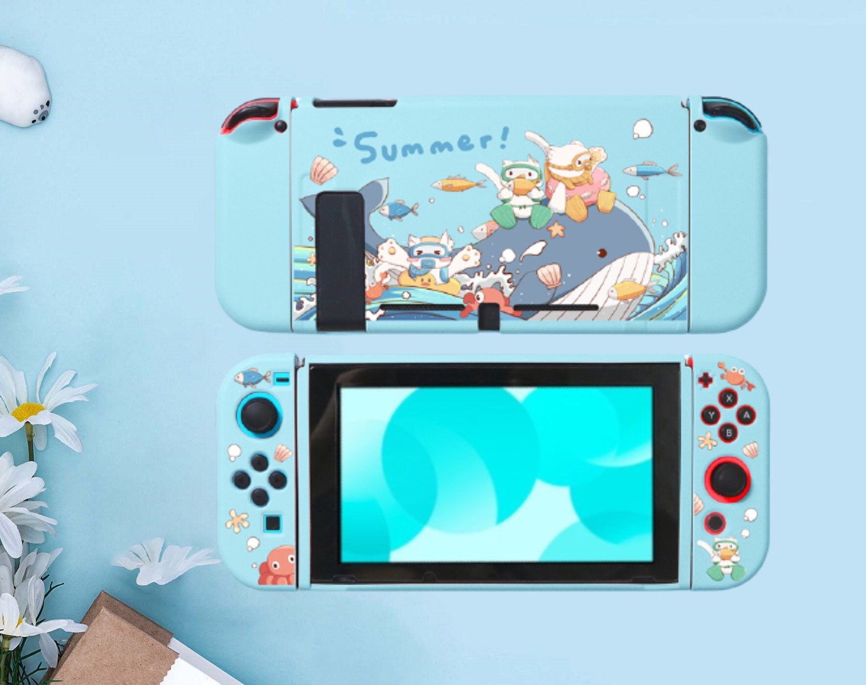 Cute Nintendo Switch 2 Case - Whale Soft Nintendo Switch Shell