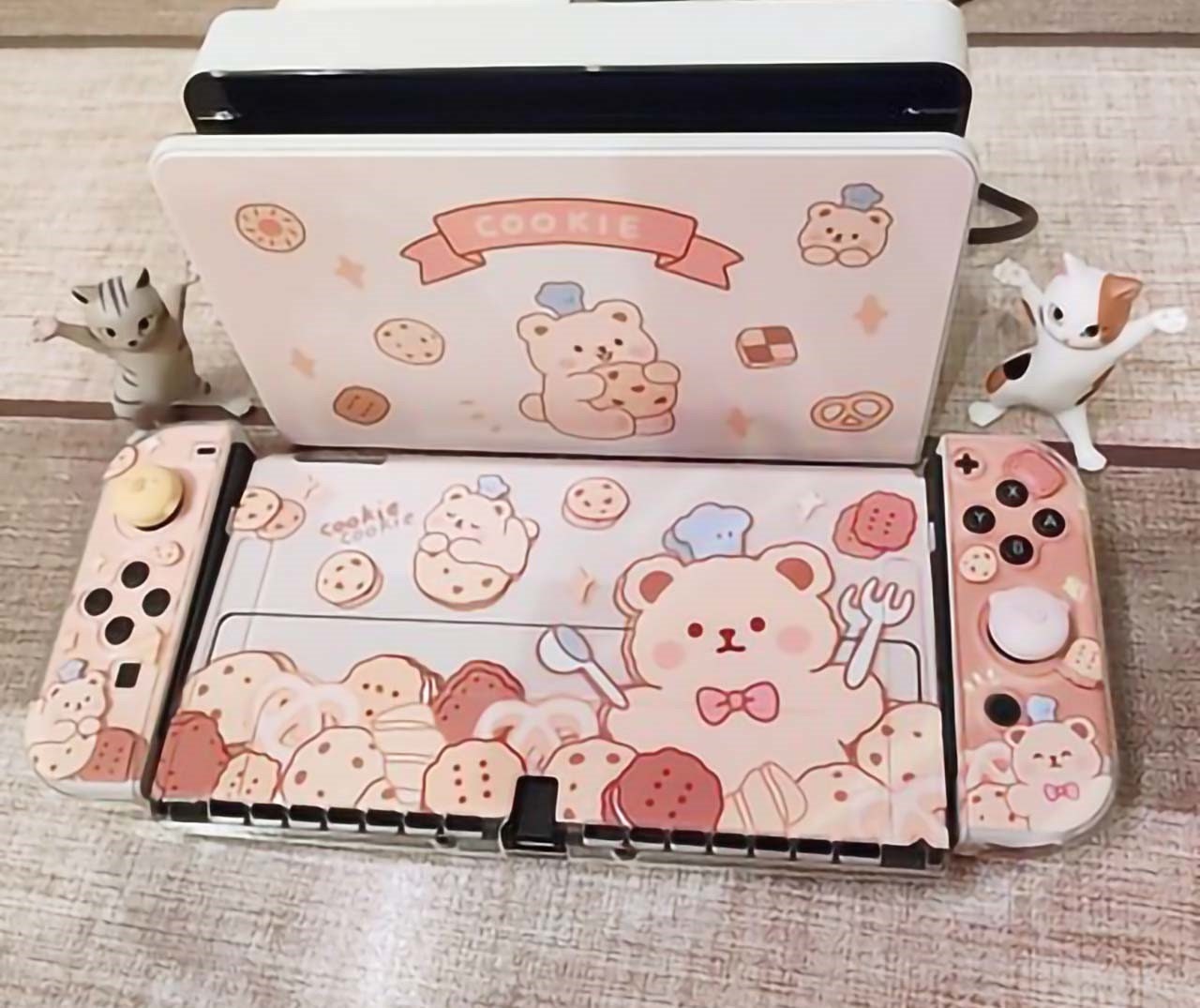 かわいい Nintendo Switch Oled ケース - クマ ウサギ Nintendo Switch