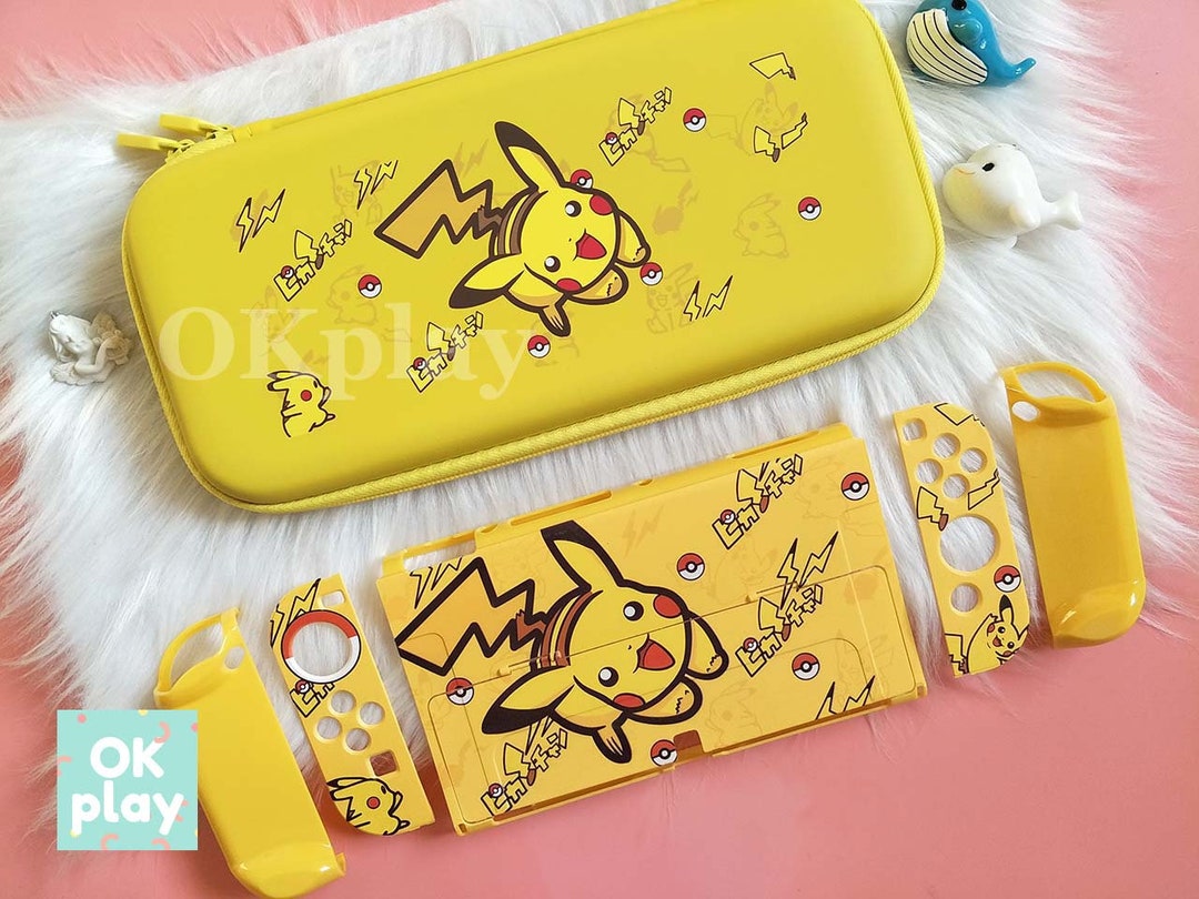 Nintendo Switch Pokemon Pikachu Yellow & Black Hard Pouch