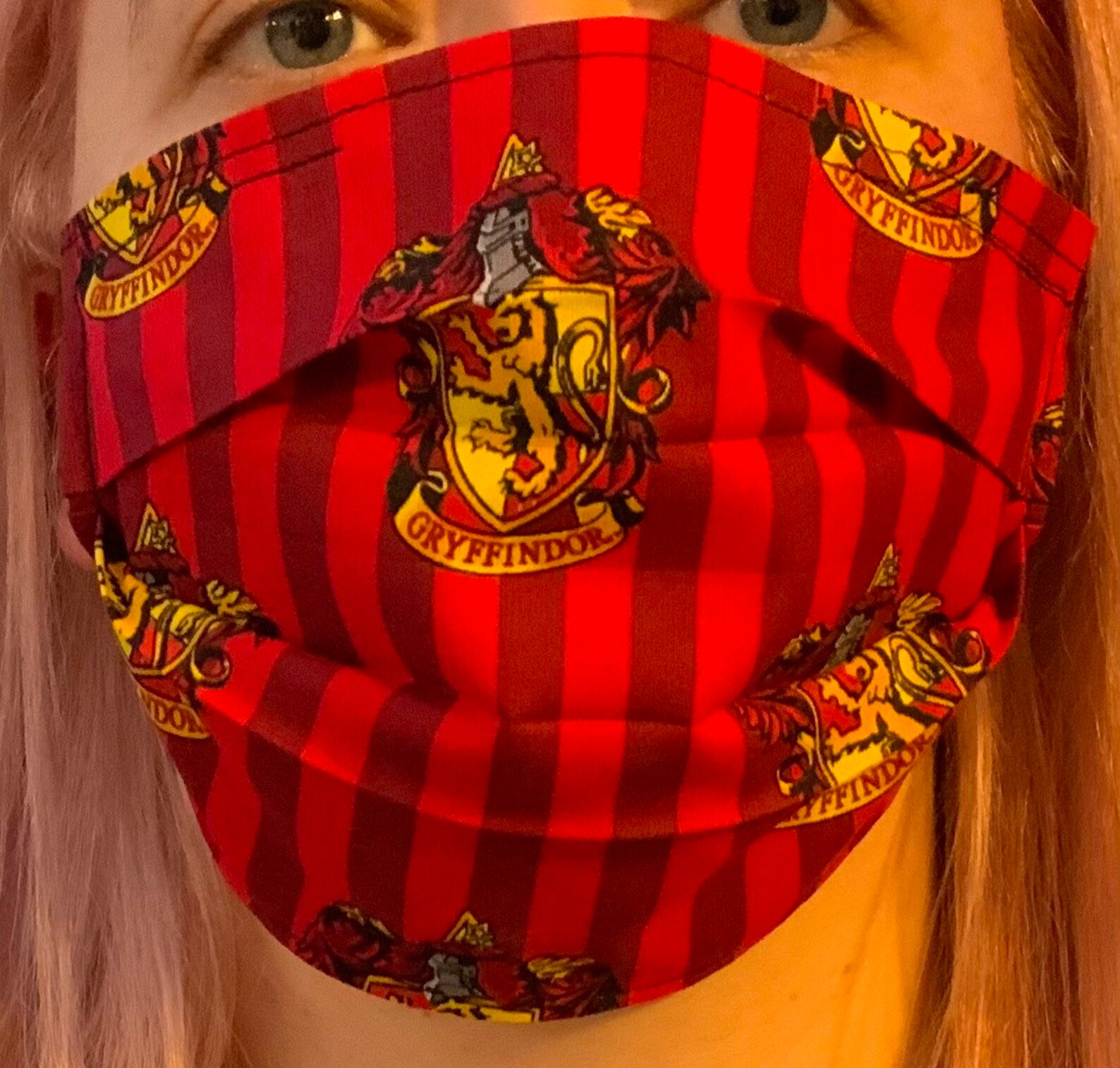 Face Covering mask HARRY POTTER Gryffindor Adults Handmade. Etsy