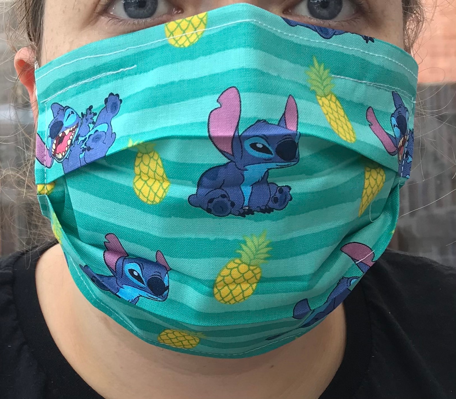 Face Coverings Masks Disney STITCH With PINEAPPLES Adults Etsy