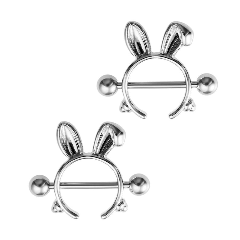 Cute Rabbit Nipple Piercing Ring/Romance sexy Nipple Etsy