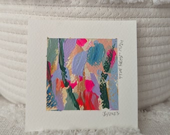 Original Art Painting, The Forest Mini Series, Acrylic Painting on paper