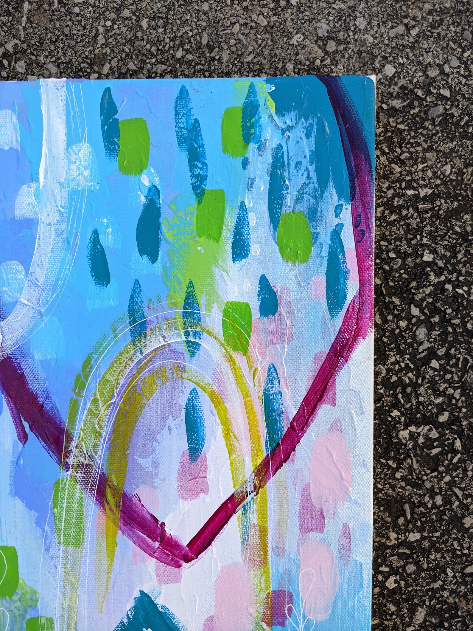 Joy Abstract Acrylic on Canvas Painting Etsy