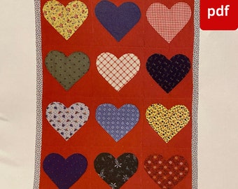 Valentine Quilt Vintage pattern PDF