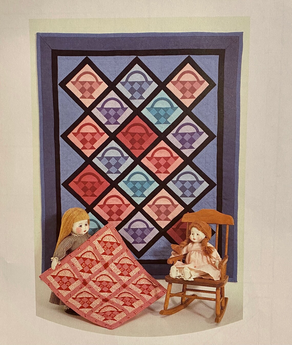 Miniature May Baskets Quilt Vintage Pattern PDF Etsy