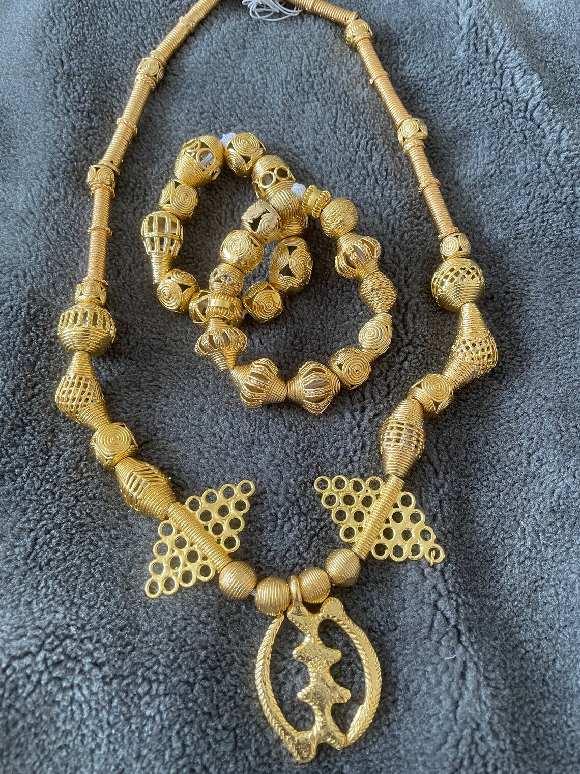 Authentic Gold Ghana Headpiece Set Traditional Wedding Etsy