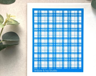 Silk Screen Stencil, Tartan Stencil, Silk Screen For Polymer Clay, Polymer Clay Silk Screen, Polymer Clay Tools, Clay Jewellery Silkscreen