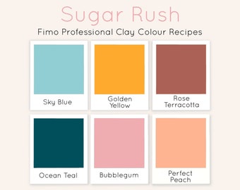 Polymer Clay Colour Recipe, Candy Colour Recipe, Fimo Professional Clay Colour, Clay Colour Recipe, Clay Colour Mixing, Colour Recipe Guide