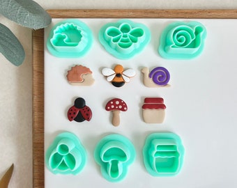 Polymer Clay Cutter, Cottage Garden Stud Pack, Cutter For Polymer Clay, Fall Cutter, Polymer Clay, Cottagecore Jewellery, Fall Clay Cutter