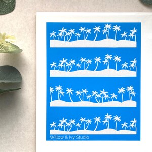 Silk Screen Stencil, Palm Tree Stencil, Silk Screen Polymer Clay, Silk Screen Stencil, Polymer Clay Tools, Silk Screen, Jewellery Supplies