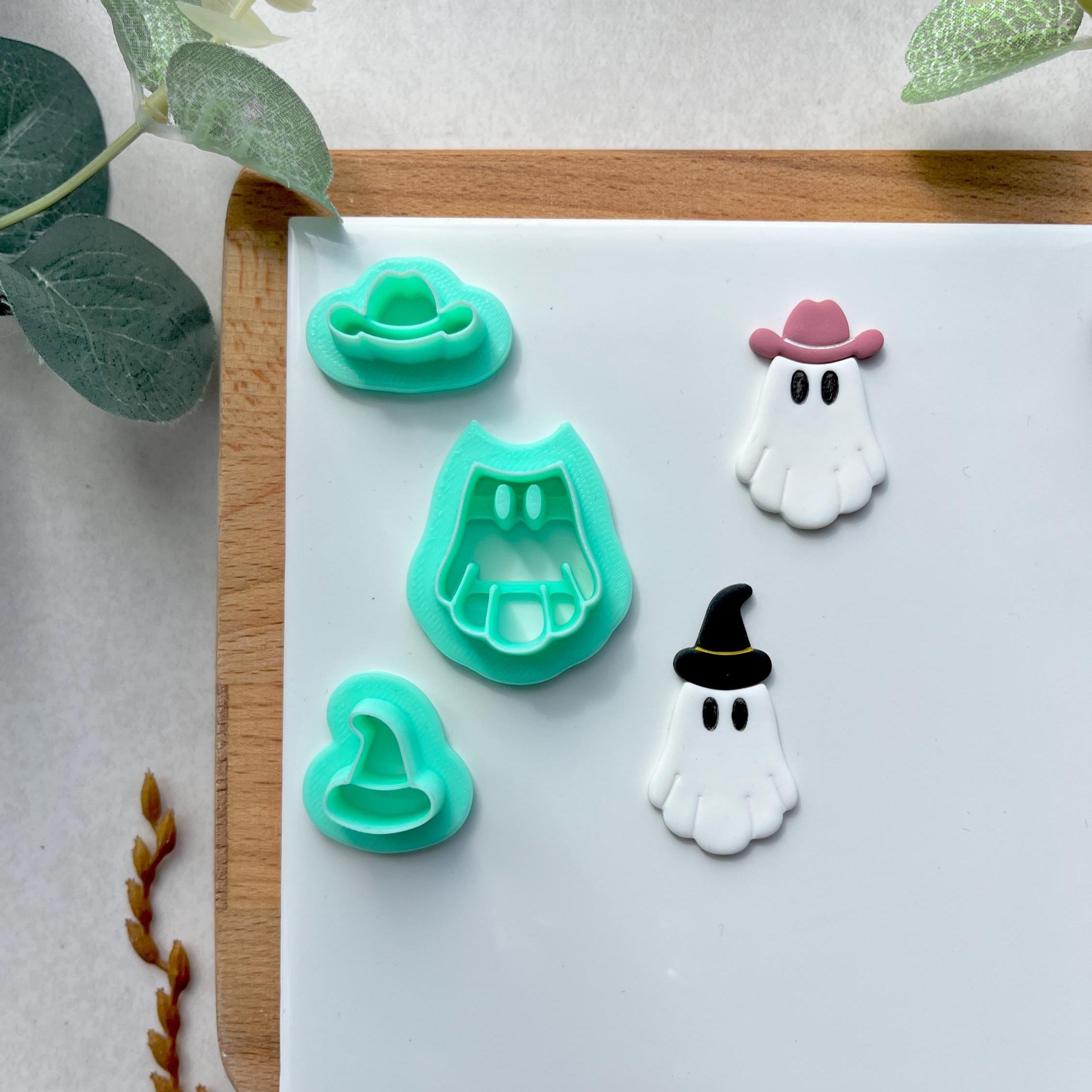 Polymer Clay Cutter, Cute Ghost Hat Cutter, Cutter For Polymer Clay, Fall Cutter, Cottagecore Jewellery, Halloween, Autumn Clay Cutter