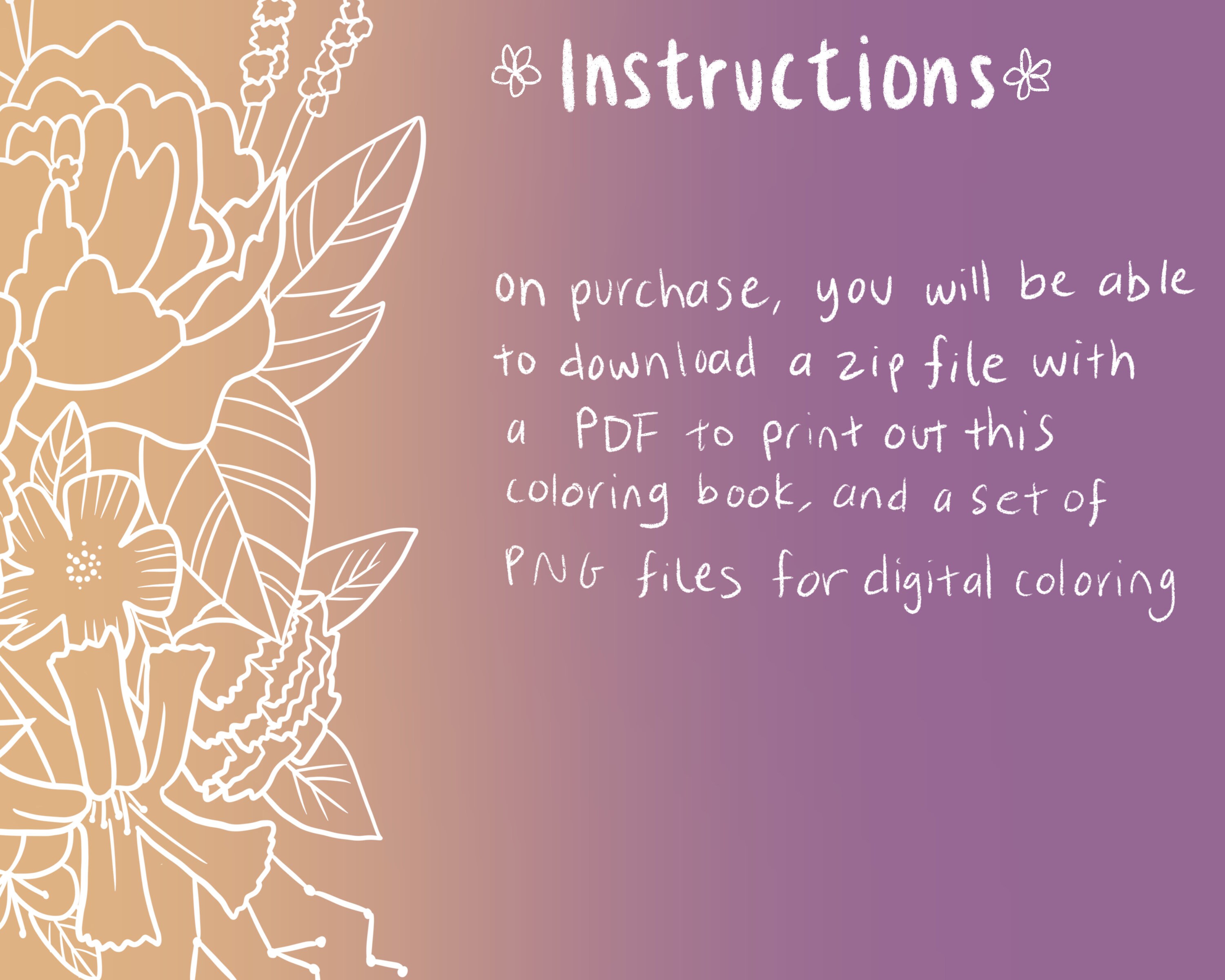 Floral Printable Digital Coloring Book 20 Flower Designs - Instant ...