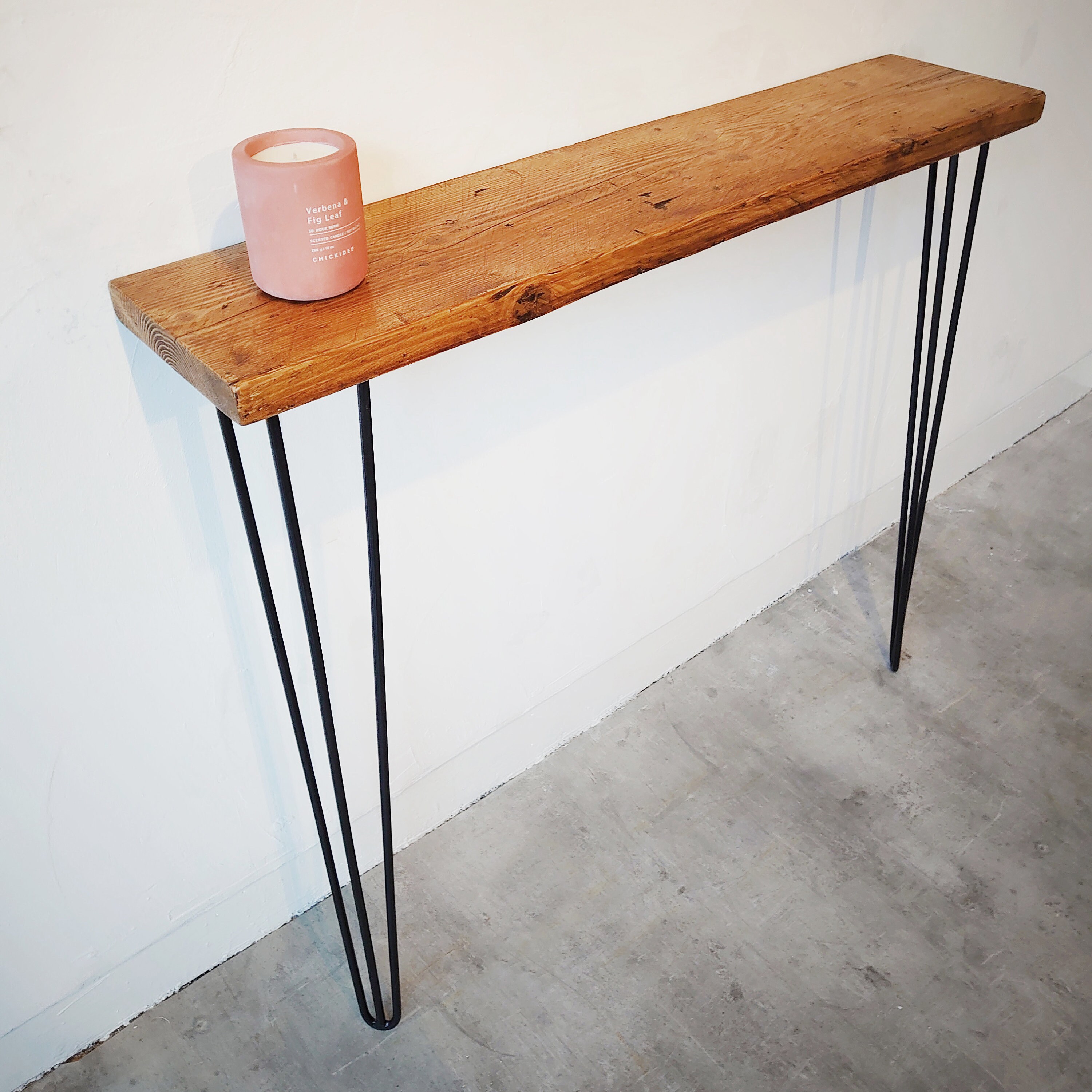 Console Table / Radiator Table Made Using Industrial Wood Etsy