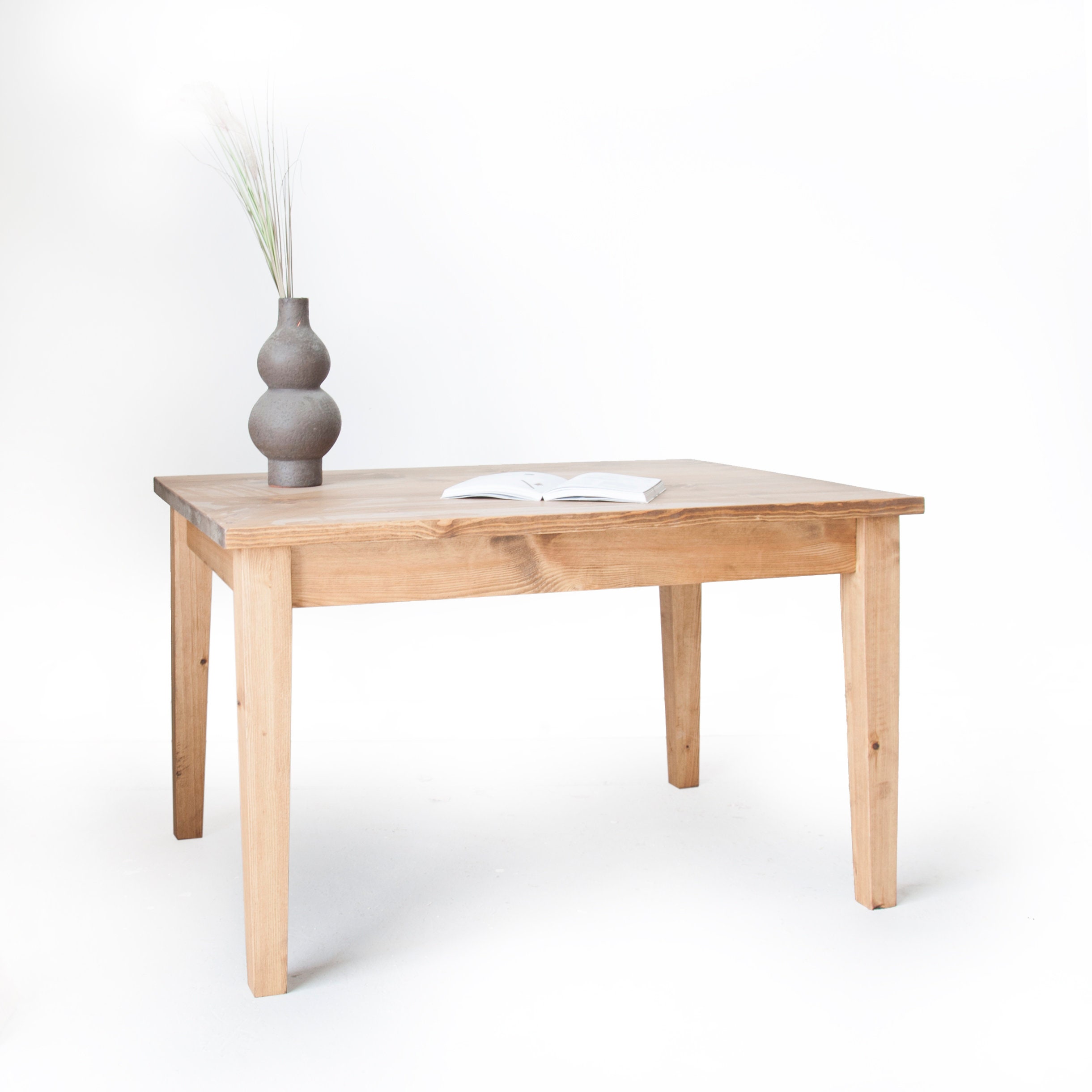 Farmhouse Pine Dining Table or Bench wooden Tapered Legs Etsy