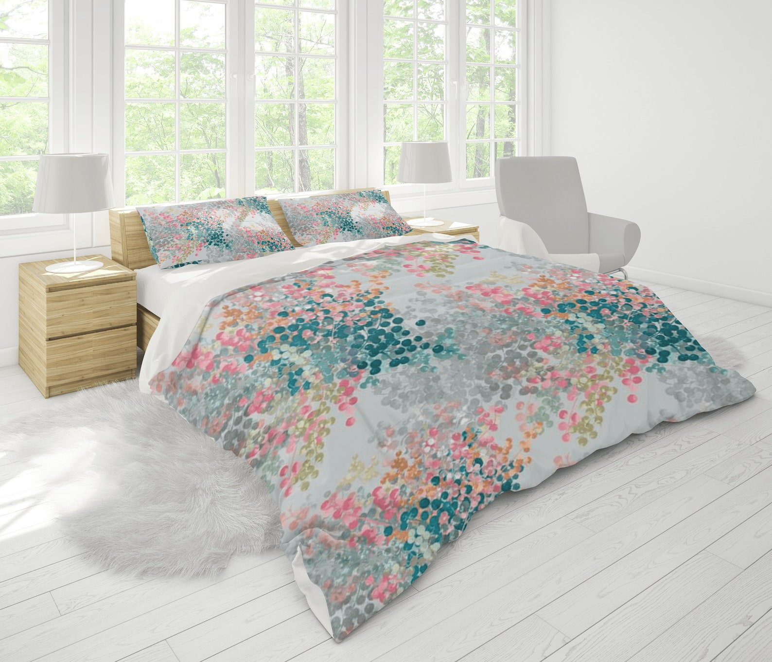 Floral Duvet Cover Duvet Cover Queen Duvet Cover King Etsy