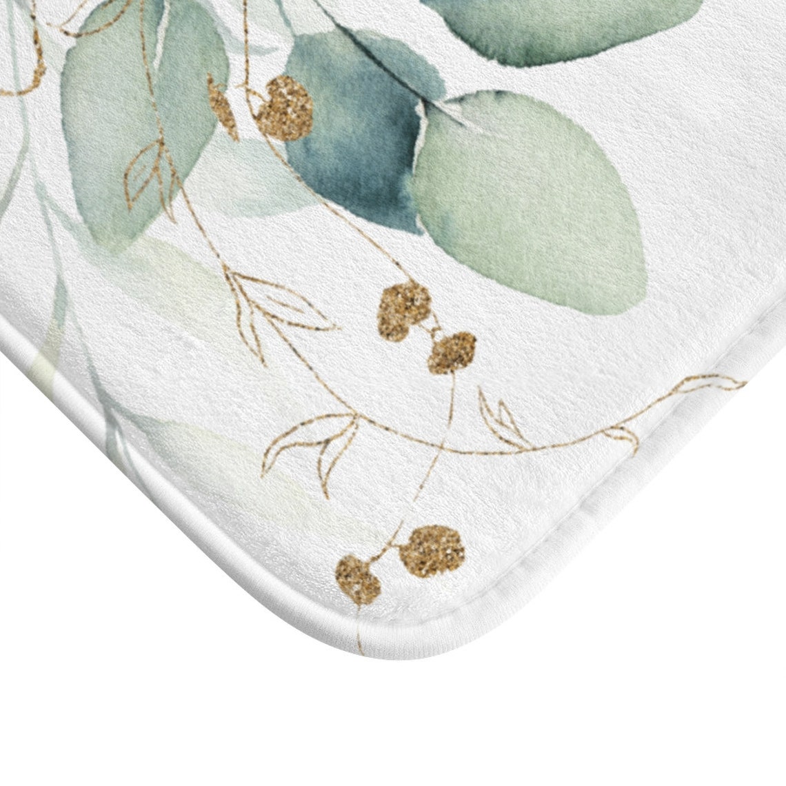 Eucalyptus Leaves Bathroom Rag Bath Mat Luxury and Elegant Etsy