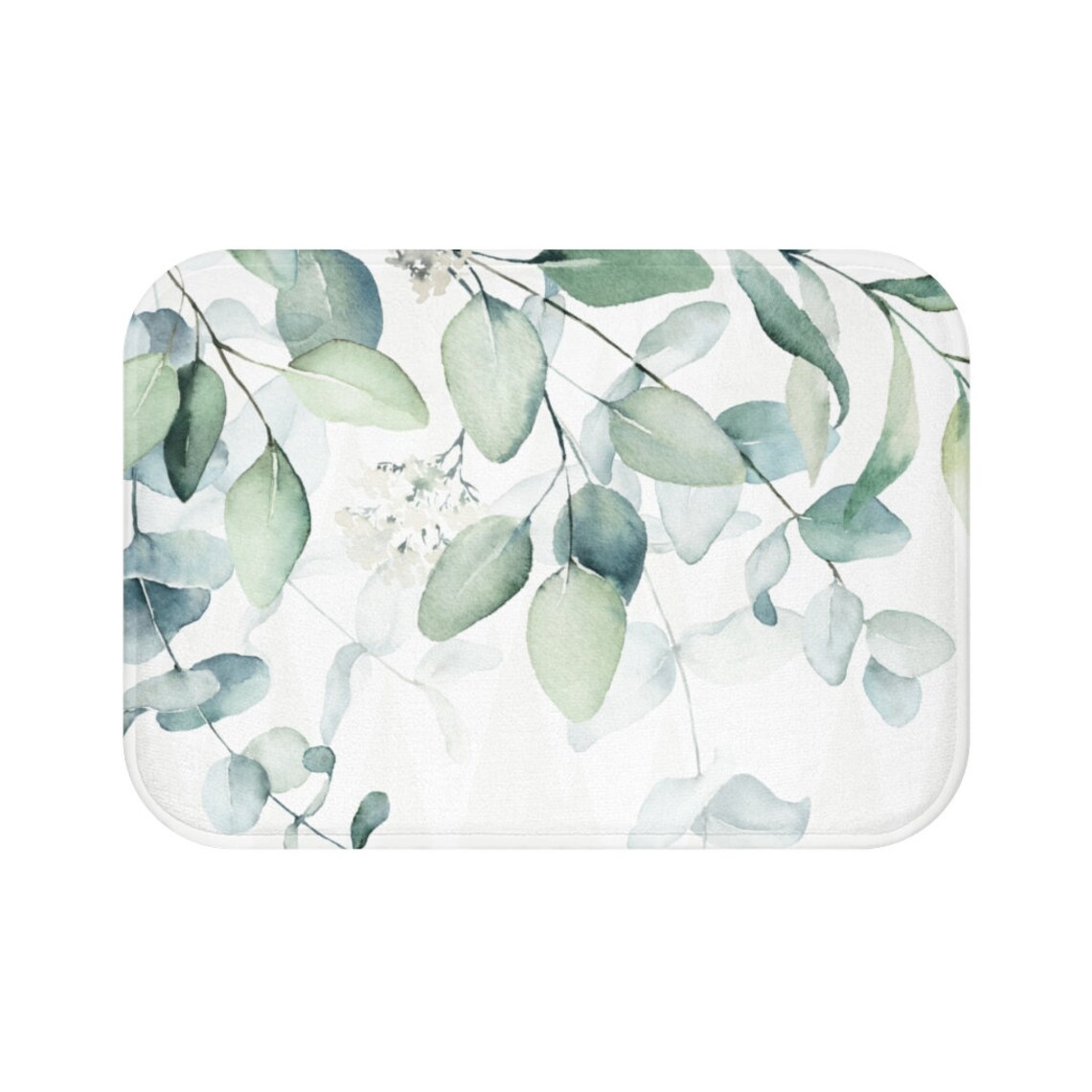 Eucalyptus Leaves Bathroom Rag Bath Mat Luxury and Elegant Etsy