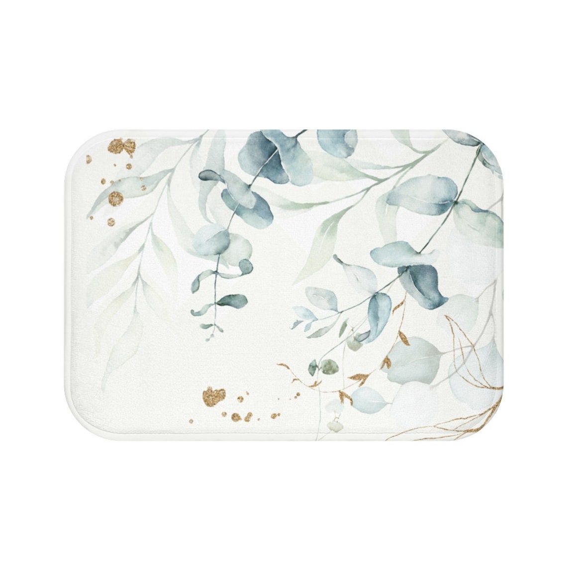 Eucalyptus Leaves Bathroom Rag Bath Mat Luxury and Elegant Etsy