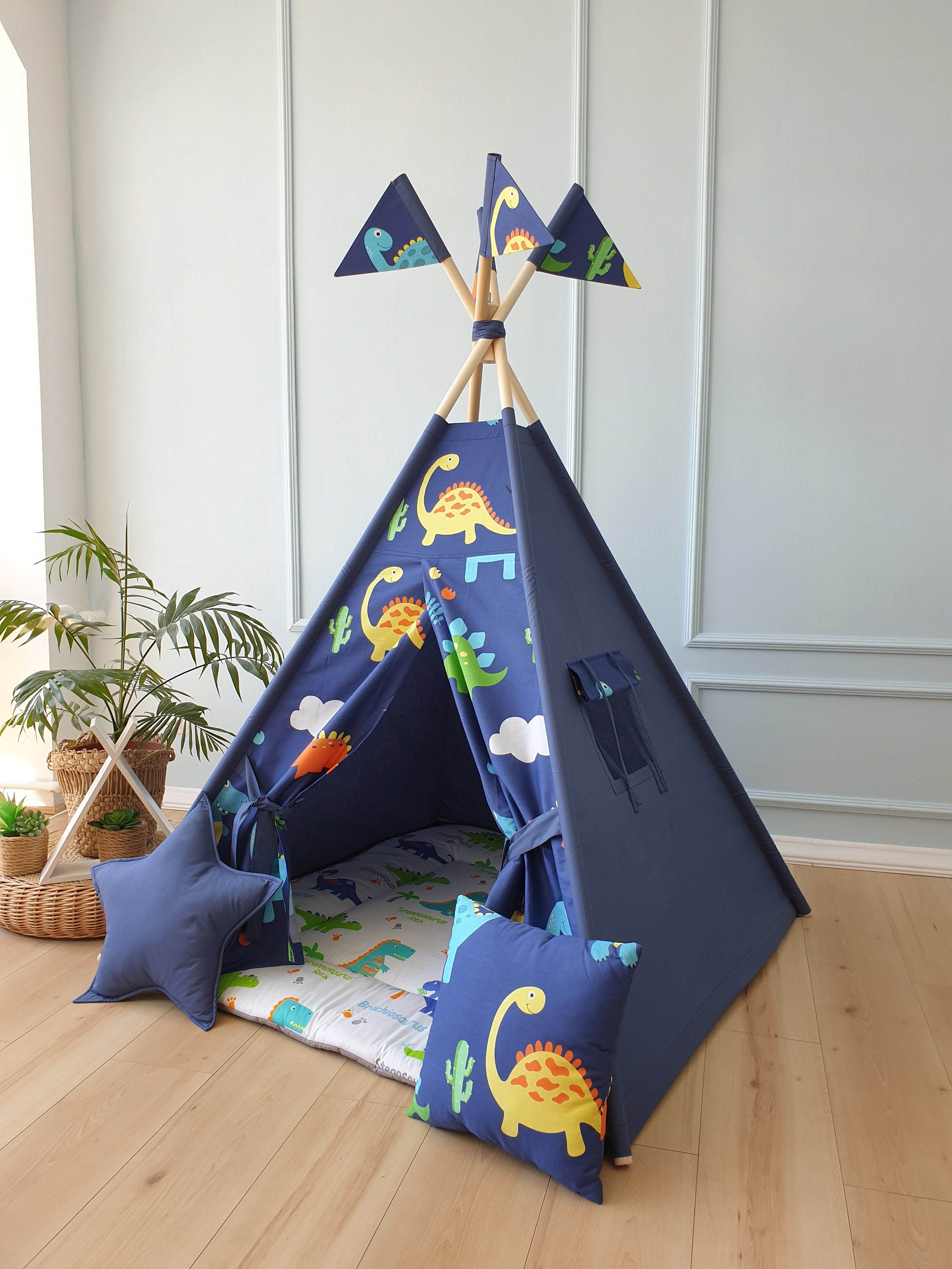 Teepee play tent teepee for kids wigwam playhouse kids Etsy