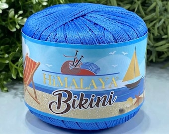 Himalaya Bikini Yarn, Mayokini Yarn, Polyamid Swimsuit Yarn, Lingerie Yarn, Summer Yarn, Elastic Mask Yarn,  Dress, Pareo