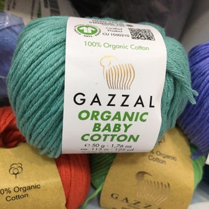 Gazzal Organic Cotton Yarn Organic Baby Cotton Yarn Gazzal Certified Organic Baby Cotton Yarn zdjęcie 5