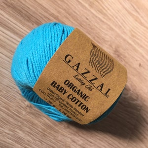 Gazzal Organic Cotton Yarn Organic Baby Cotton Yarn Gazzal Certified Organic Baby Cotton Yarn zdjęcie 9