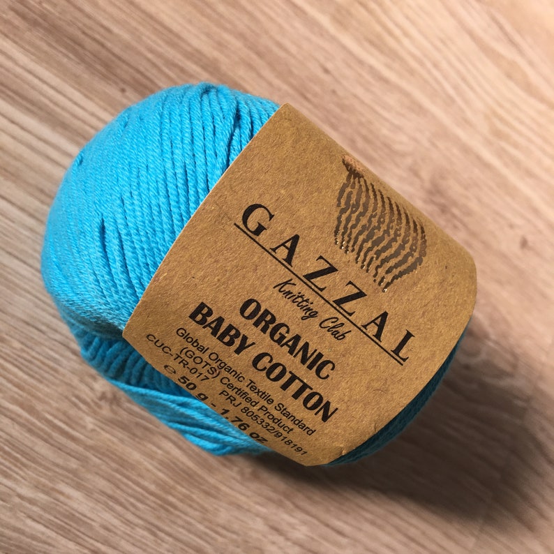 Gazzal Organic Cotton Yarn Organic Baby Cotton Yarn Gazzal Certified Organic Baby Cotton Yarn zdjęcie 9