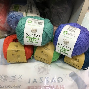 Gazzal Organic Cotton Yarn | Organic Baby Cotton Yarn |  Gazzal Certified Organic Baby Cotton Yarn