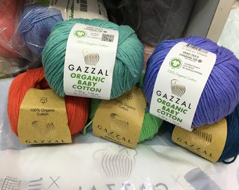 Gazzal Organic Cotton Yarn | Organic Baby Cotton Yarn |  Gazzal Certified Organic Baby Cotton Yarn