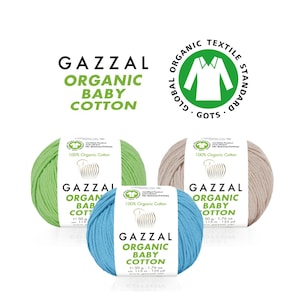 Gazzal Organic Cotton Yarn Organic Baby Cotton Yarn Gazzal Certified Organic Baby Cotton Yarn zdjęcie 3