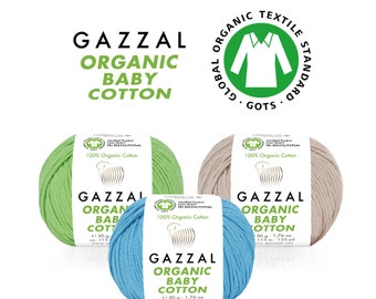 Organic Baby Cotton Yarn, Certified Organic Baby Cotton Yarn, Gazzal Organic Baby Cotton Yarn for knitting