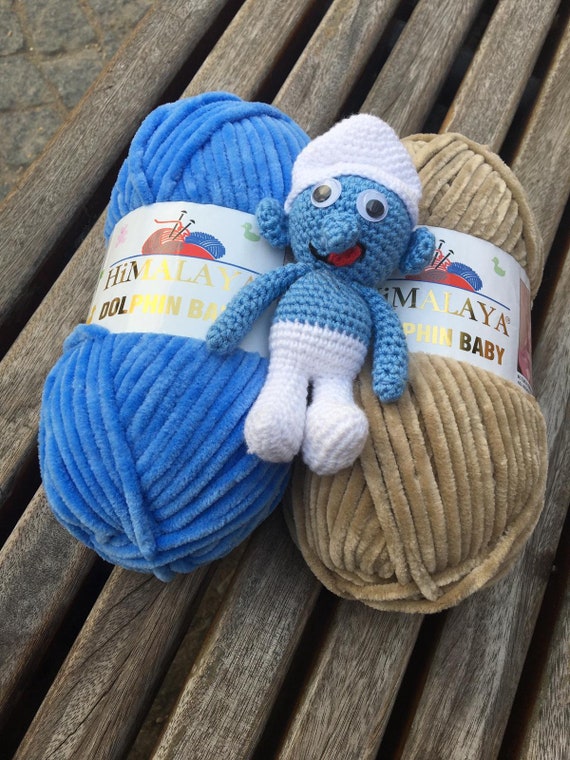 Very Soft Crochet Amigurumi Toy Yarns, Himalaya Dolphin Baby