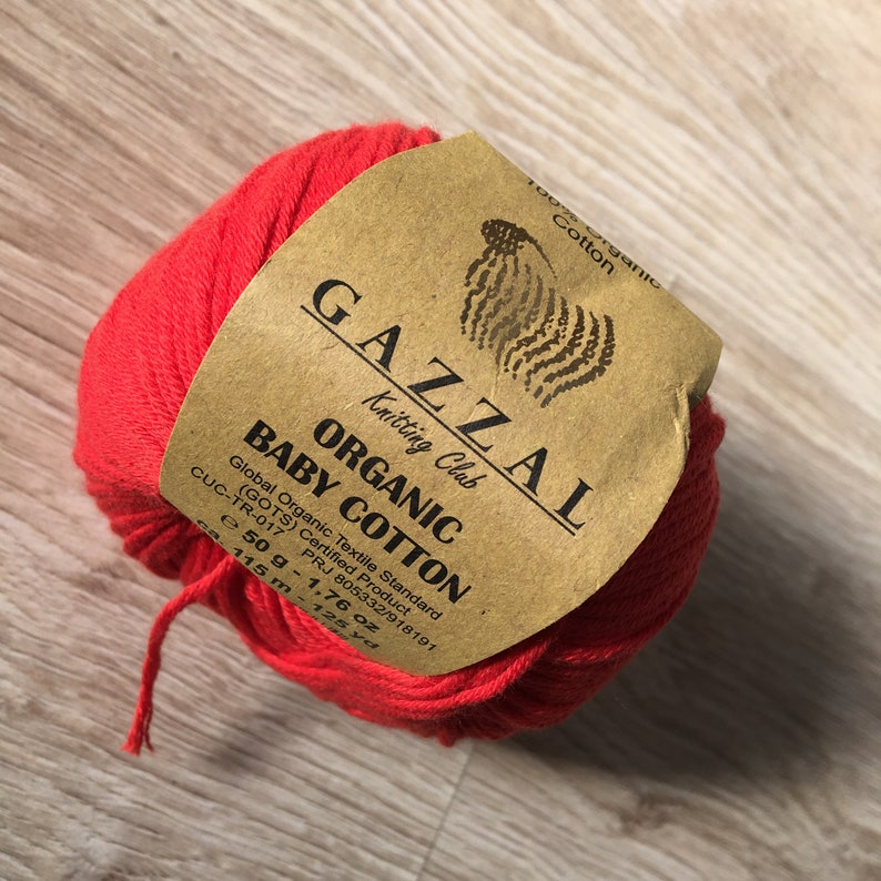 Gazzal Organic Cotton Yarn Organic Baby Cotton Yarn Gazzal Certified Organic Baby Cotton Yarn zdjęcie 6