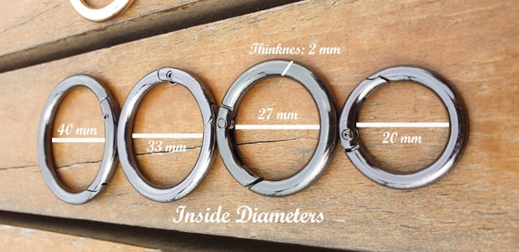 20 Moschettoni Rotondi In Lega Di Zinco - Portachiavi Con Molla Per Fai-Da-Te E Decorazioni - Foto 11