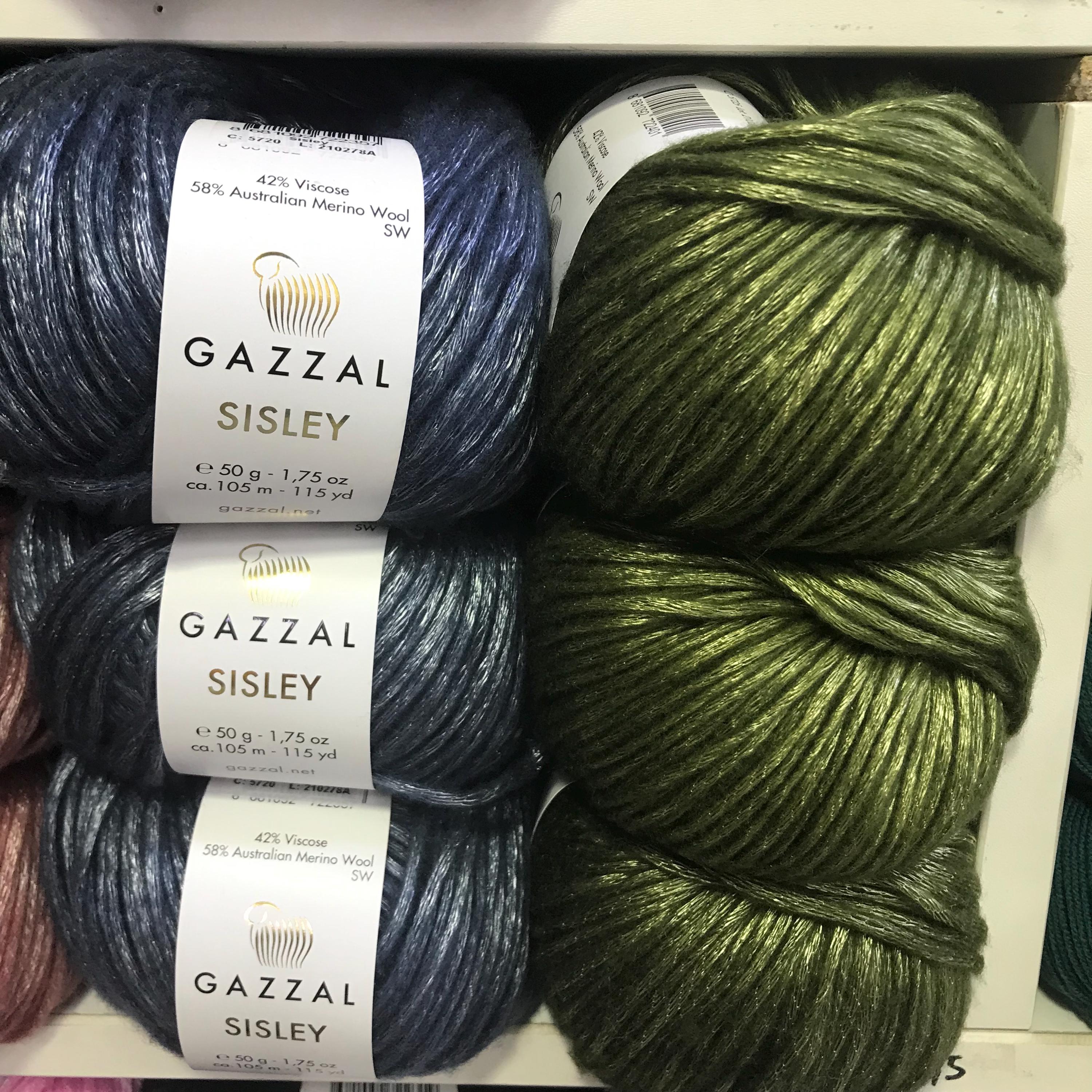 Gazzal Sisley Yarn – Merino Wool Viscose Blend, 50g Skein - Etsy