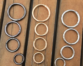 Color : Mix 4 color, Size : I.D 17mm Round Carabiner Pocket Hooks MYBHD 4 O-shaped Spring Rings Color : Mix 4 color, Size : I.D 17mm Round Carabiner Pocket Hooks MYBHD 4 O-shaped Spring Rings