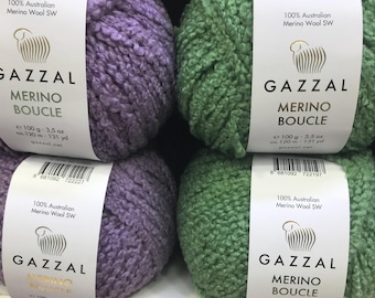 Nako Juliet Boucle Yarn: Bulky Wool Knitting Thread - Etsy