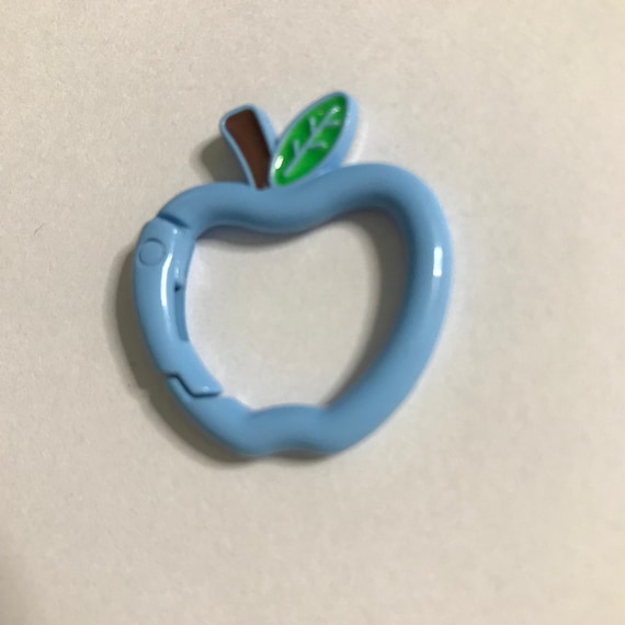 Apple Shaped Metal Carabiner Clip – Set of 4, Painted Decorative