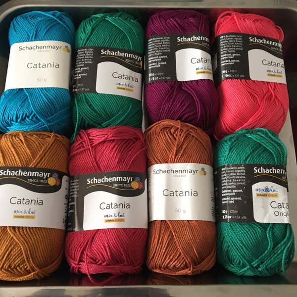 Catania Originals Mercerized Cotton Yarn, Mercerized 100% Cotton Yarn Dolls Amigurumi Multicolored Projects Knitting Yarn Crochet Yarn