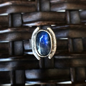 Labradorite Ring, Sterling Silver, size 6 画像 3